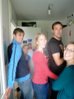 Leonie's birthday brunch. We aren't this blurry in real life, promise!