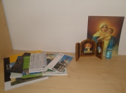 The Blessed Mother, my LG's Pilgrim MTA, and some Lourdes water from Daniel :)